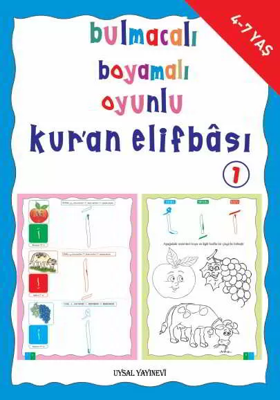 Bulmacalı Boyamalı Oyunlu Kur'an Elifbası 1; 4 - 7 Yaş